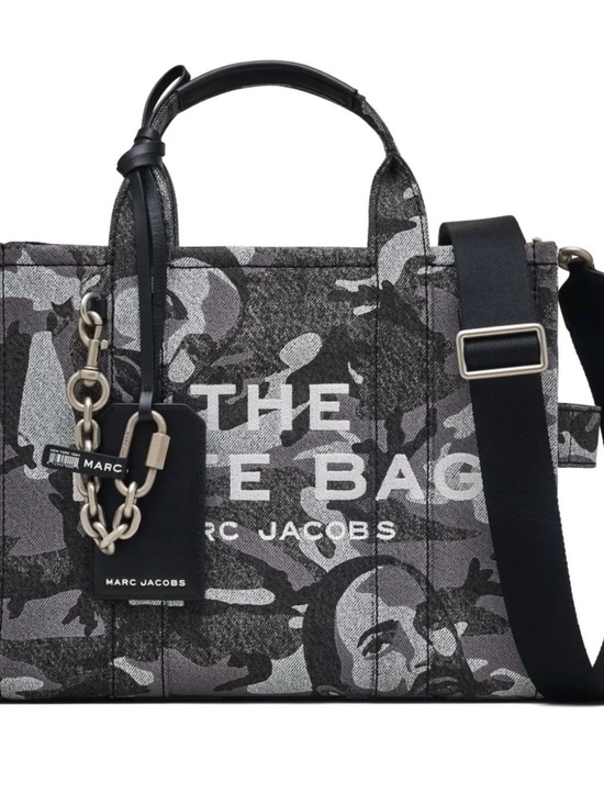 Marc Jacobs Handbags - Marc Jacobs The Tote Bag Marc Camo Denim Black & Grey Medium Tote